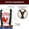 Occidental Leather Oxy Nylon Suspenders - Extra Heavy 2 Wide Straps & Heavy Harness Leather Rear Spreader - Made In USA view 3