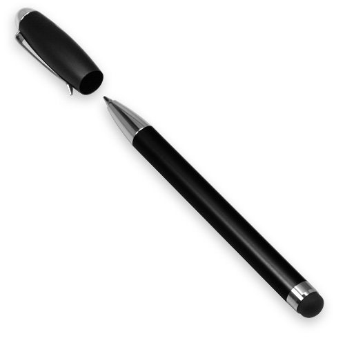 BoxWave Stylus Pen Compatible with iPad (2nd Gen 2011) - Capacitive Styra, Capacitive Stylus with Rollerball Pen - Magnet Black