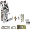 Alarm Lock Trilogy T2 100-User Weatherproof Interchangeable Core Electronic Digital Keypad Cylindrical Lock Leverset, Satin Chrome Finish view 1