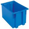 Akro-Mils 35200 Nest and Stack Plastic Storage Container and Distribution Tote, (19-1/2-Inch L x 13-1/2-Inch W x 8-Inch H), Blue, (6-Pack) view 1