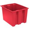 Akro-Mils Stack And Nest Tote Box - 19X15x13" - Red - Red - Lot of 6 view 1
