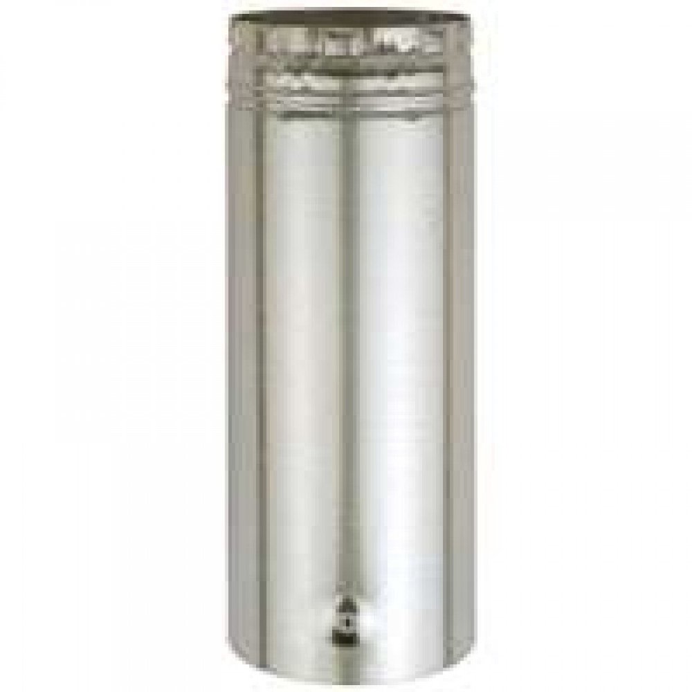 AMERICAN METAL 5E12A 5" x 12" Double Wall Adjustable Round Gas Vent Pipe, Snap Lock Coupling
