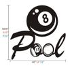 Poolroom Billiard Vinyl Art-Sports Game Room Billiard Decal view 3
