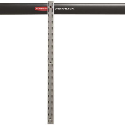 Rubbermaid Garage FastTrack Upright 25" Satin Nickel Wall Mounted Storage System Direct Mount for FastTrack Garage Rail Garage/Home Organization