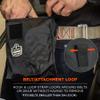 Carry Pouch for Full Respirator Masks, Straps to Attach Around Belt, Cover Flap Closure, 10" L x 3.5" W, 6" H, Ergodyne Arsenal 5181 , Black view 3