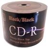 Black/Black 52X 80-Min Double-Sided Colored CD-R 100-Pak (2 x 50-Pak) view 1