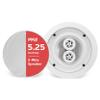 Pyle 5.25 2-Way Ceiling Speaker, Dual Channel Stereo from One Speaker, 200W Peak Power for Indoors or Patio, Easy Installation, for High Moisture Areas, Upgraded Stain-Resistant Grill, 1pc - PWRC52 view 1