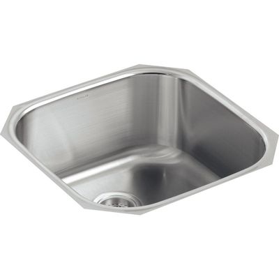 Kohler K-3335-NA 20" Single Bowl Rounded Undermount Kitchen Sink Stainless Steel