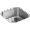 Kohler K-3335-NA 20" Single Bowl Rounded Undermount Kitchen Sink Stainless Steel view 1