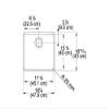 Franke KBX110-18 Kubus 18 7/8" x 16 15/16" x 9 1/16" 18 Gauge Undermount Single Bowl Stainless Steel Kitchen Sink view 3