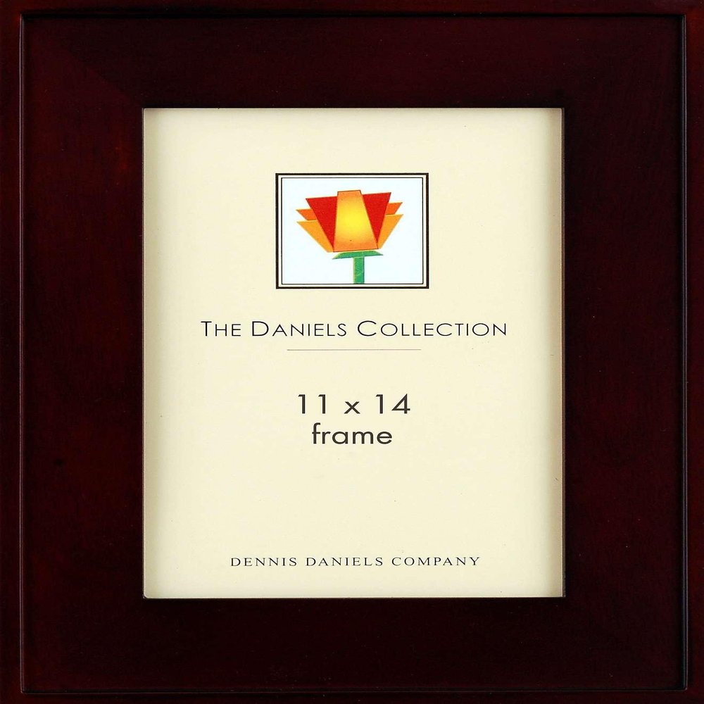 Dennis Daniels Wood Picture Frame with a Step Molding Profile, for a 11" x 14" Photograph, Color: Dark Walnut.