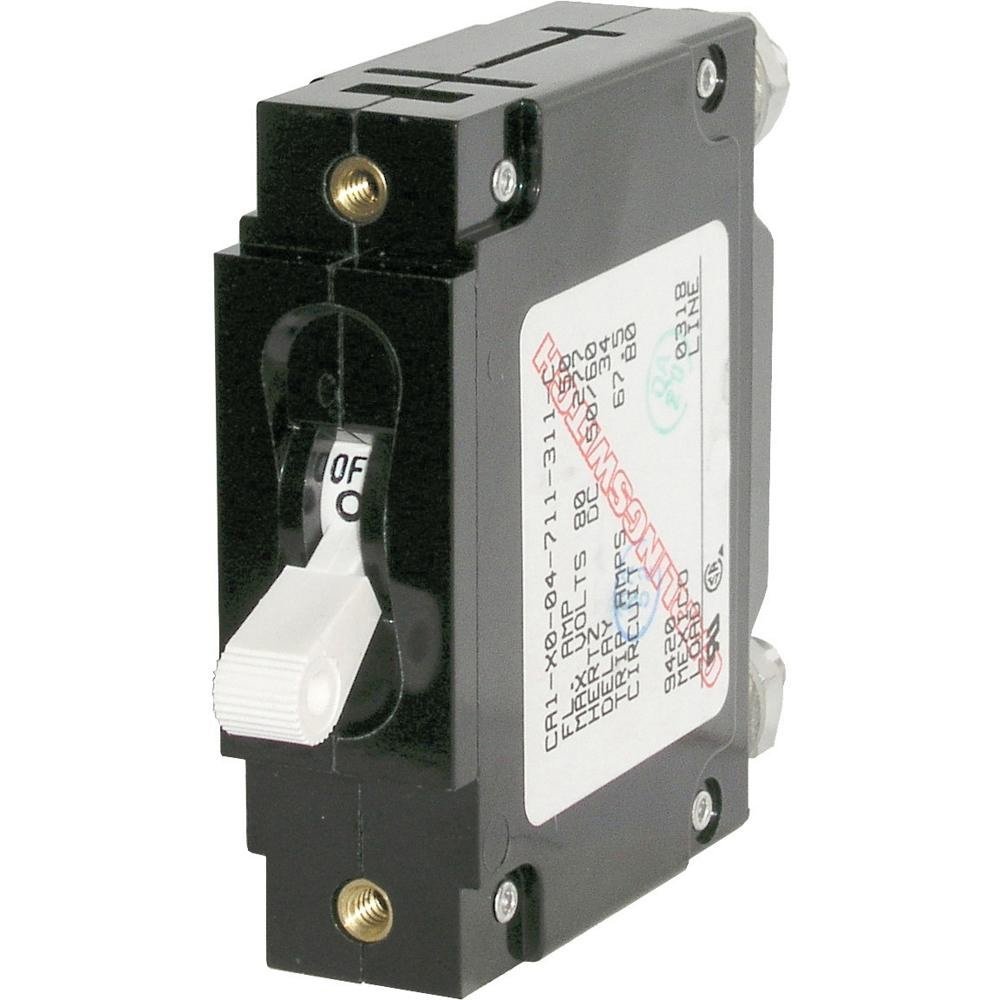 Blue Sea Systems 7354 C-Series White Toggle Single Pole 25A Circuit Breaker
