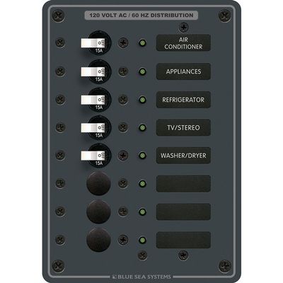 Blue Sea Systems 8059 AC 8 Position Panel, Beige