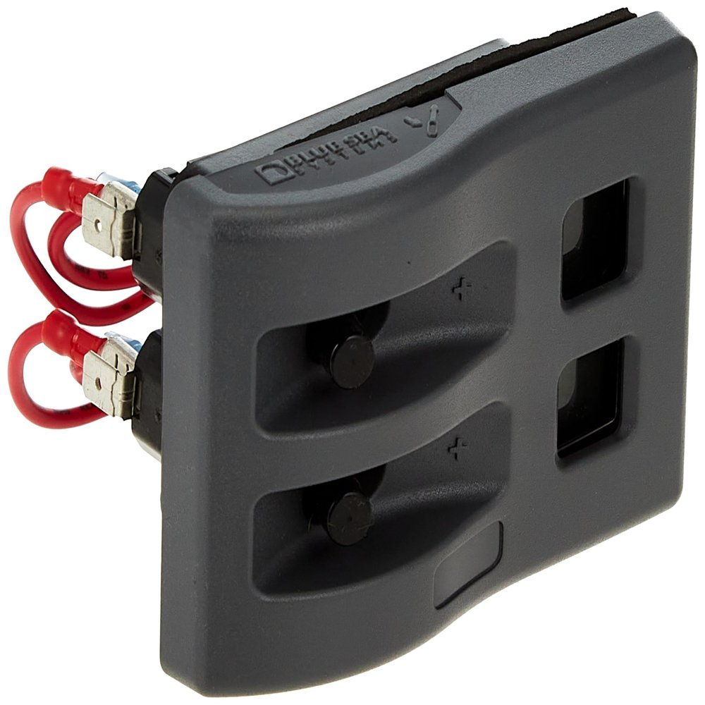 Blue Sea Systems 4302 Switch Panel WD 12VDC 2 POS CP, Fuses