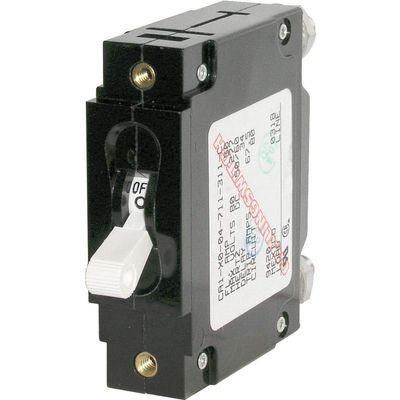 Blue Sea Systems 7246 C-Series White Toggle Circuit Breaker, Single Pole 60 Amp