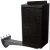 Azar Displays 700231-BLK 4" W x 4" D x 12" H Four-Sided Revolving Pegboard Display with Extension Rod in Solid Black view 1