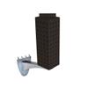 Azar Displays 700231-BLK 4" W x 4" D x 12" H Four-Sided Revolving Pegboard Display with Extension Rod in Solid Black view 2