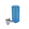 Azar Displays 700231-BLU 4" W x 4" D x 12" H Four-Sided Revolving Pegboard Display with Extension Rod in Translucent Blue view 1