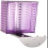 Azar Displays 700231-PUR 4" W x 4" D x 12" H Four-Sided Revolving Pegboard Display with Extension Rod in Translucent Purple view 2