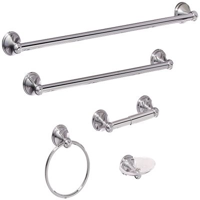 ProSource L5000-CH Bathroom Accessory Set, Chrome