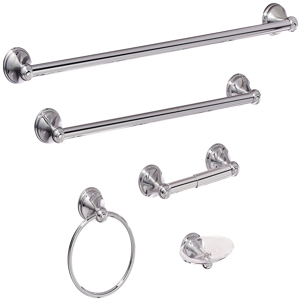 ProSource L5000-CH Bathroom Accessory Set, Chrome