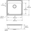 Elkay LRAD2222652 Lustertone Compliant Bowl 30.7" x 26.3" x 9.5" Single Basin view 2