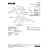 KOHLER 2054-96 Soho Wall-Mount/Concealed Arm Carrier Arm Bathroom Sink with 4-Inch Centerset Faucet Holes, Biscuit view 3