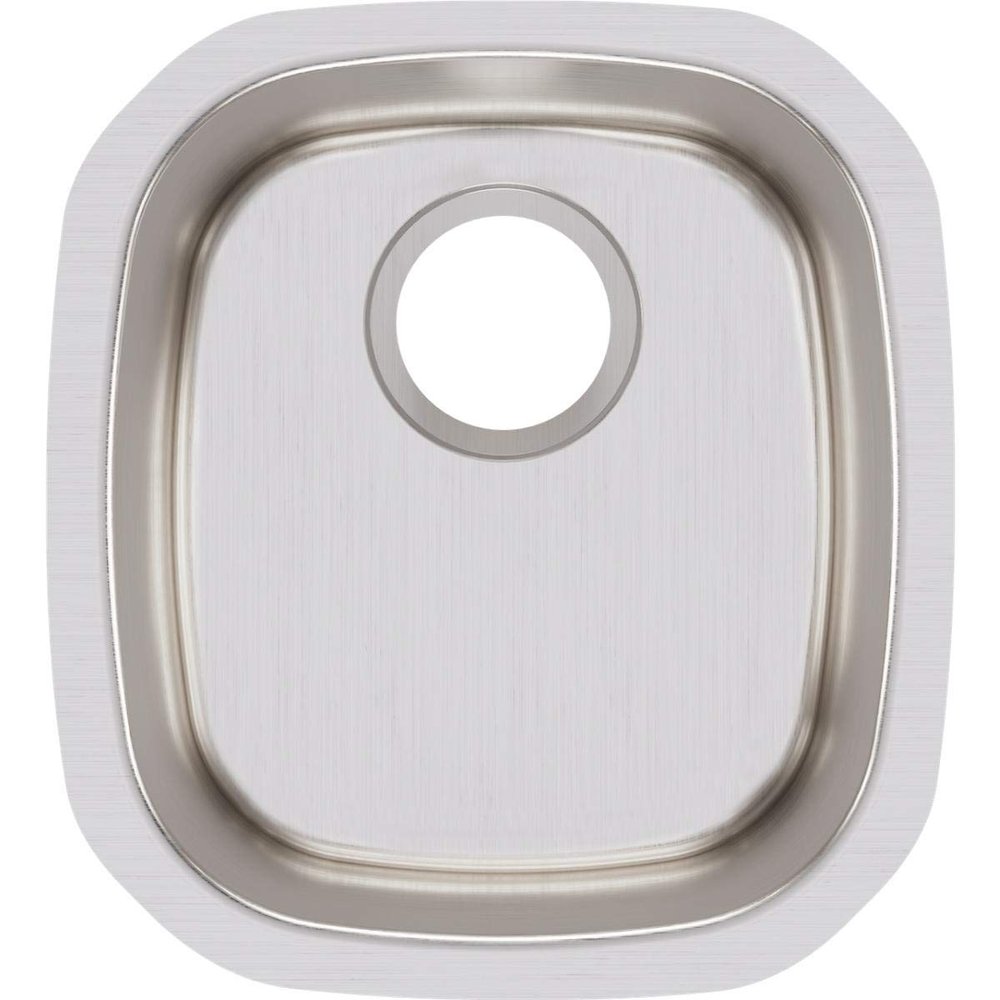 Elkay ELUH1113 Lustertone Classic Single Bowl Undermount Stainless Steel Sink, satin
