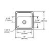 Elkao|#Elkay BLRQ15602 18 Gauge Stainless Steel 15 Inch x 6.125 Inch single Bowl Top Mount Bar/Prep Sink, view 2