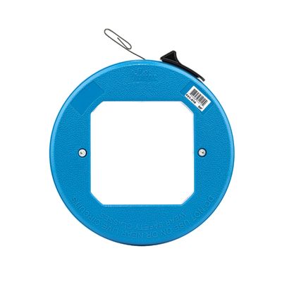 Ideal Electrical 31-010 Blued Steel Fish Tape 50 ft. Blued Steel Fish Tape w/Formed Hook & Thumb-Winder Case, 1600 lb. Strength