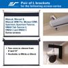 Elite Screens 12" Black Projector Screen L-Brackets, Reinforced Single Metal Welded Construction, Wall or Ceiling Mount - Includes Hooks and Hardware, Model: ZVMAXLB12-B view 2