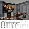 Elite Screens 12" Black Projector Screen L-Brackets, Reinforced Single Metal Welded Construction, Wall or Ceiling Mount - Includes Hooks and Hardware, Model: ZVMAXLB12-B view 3
