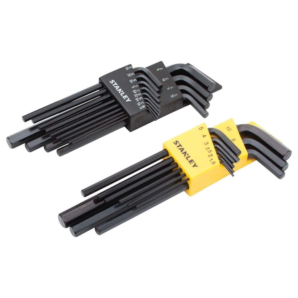 STANLEY Hex Key Set, Long Arm, SAE & MM, 22-Piece (85-753)