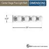 Generation Lighting 4738-05 Center Stage Four-Light Bath or Wall Light Fixture, Chrome Finish view 2
