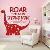 Roar Means I Love You In Dinosaur Nursery Wall Quote Art Kids Vinyl Decal Love Words Sticker Children Room Art (X-Large,Black) view 2