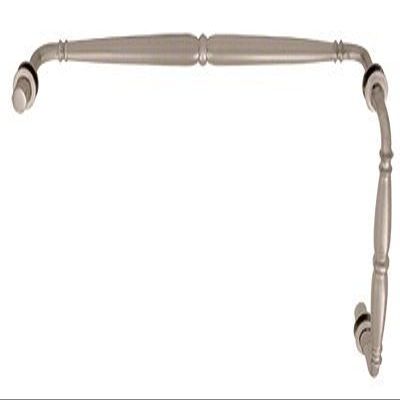 C.R. Laurence V1C8X18BN CRL Brushed Nickel Victorian Style Combination 8" Pull Handle 18" Towel Bar