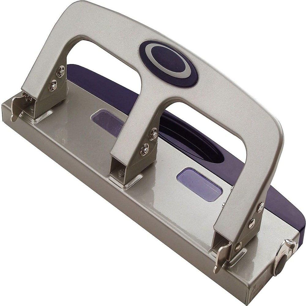 Officemate 3-Hole Punch with Pull Out Chip Drawer, 20 Sheets, Metallic Silver (90102)