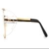 Pyramex Pathfinder Aviator Safety Glasses with Gold Frame and Clear Lens view 3