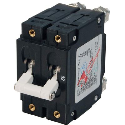 Blue Sea Systems 7256 C-Series White Toggle Double Pole 80A Circuit Breaker
