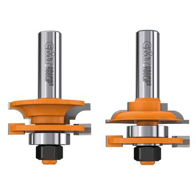 CMT 891.503.11 2-Piece Rail & Stile Bit Set, 1/2-Inch Shank, 1-3/4-Inch Diameter, Carbide-Tipped