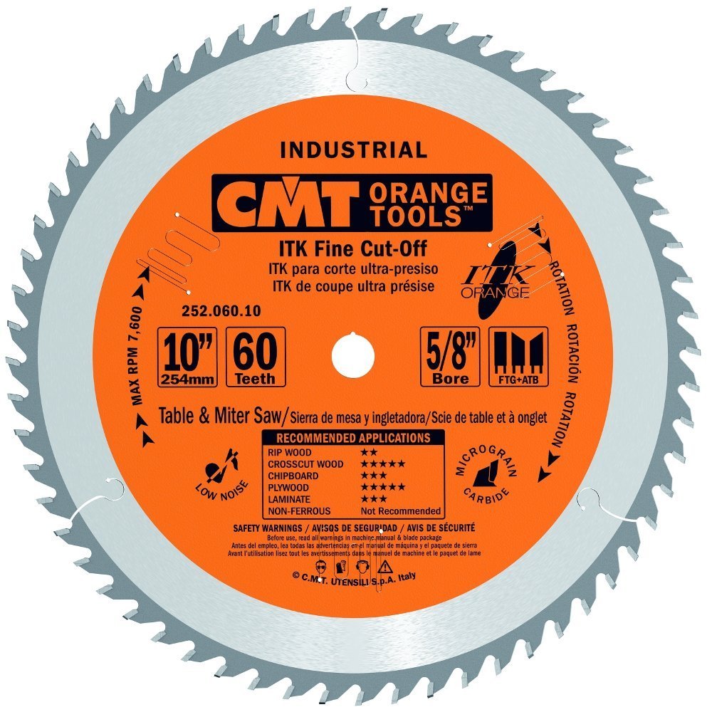 CMT ORANGE TOOLS 252.060.10 ITK FINE Cut Off 10" x60x5/8