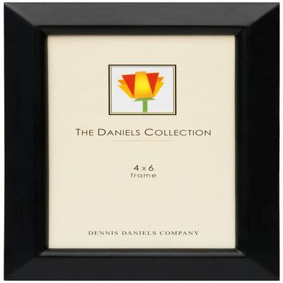 DIAMOND POINT bevel classic in ebony-black stain by Dennis Daniels - 4x6