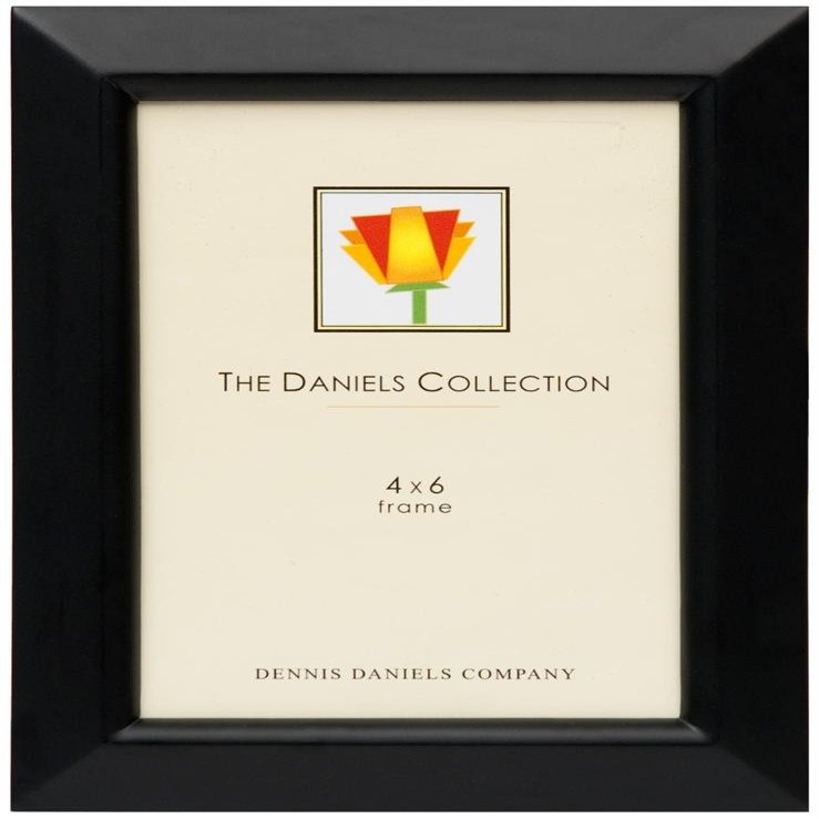 DIAMOND POINT bevel classic in ebony-black stain by Dennis Daniels - 4x6