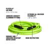 Flexzilla Air Hose, 1/2 in. x 25 ft., 3/8 in. MNPT Fittings, Heavy Duty, Lightweight, Hybrid, ZillaGreen - HFZ1225YW3 view 3