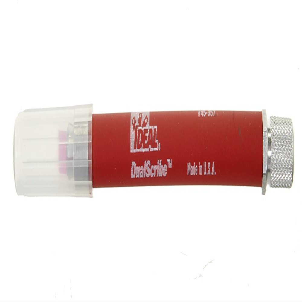IDEAL Electrical 45-357 DualScribe Double-Ended Fiber Optic Scribe, Fiber Conductors, Ruby, 1 Hand-Held Scribe
