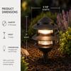 Generation Lighting Hardwired 120V Outdoor Pagoda Path Light, Black view 2