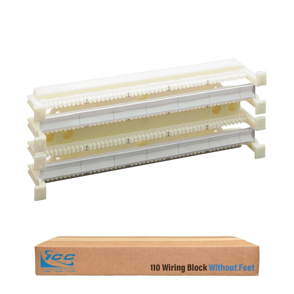 ICC 110 Wiring Block, 100-Pair IDC Cross Connect, Without Feet