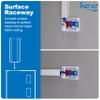 ICC 1-Port Surface Mount Box for Slim/Wide Keystone Jacks, White, 1-Pack view 4