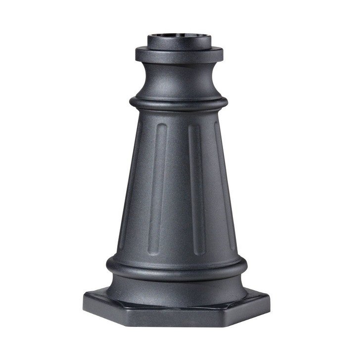 Feiss Lighting-Accessory-19.5 Inch Post Mount Base-Black Finish