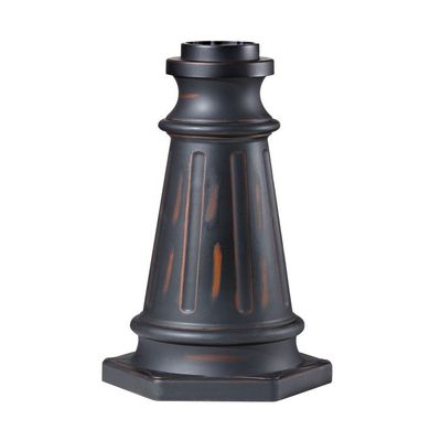 Generation Lighting POSTBASE ES Accessory-19.5 Inch Post Mount Base Espresso Finish, 1-Light, cETL Listed, Safety Rated for Wet Locations - Light Fixture, Aluminum Construction